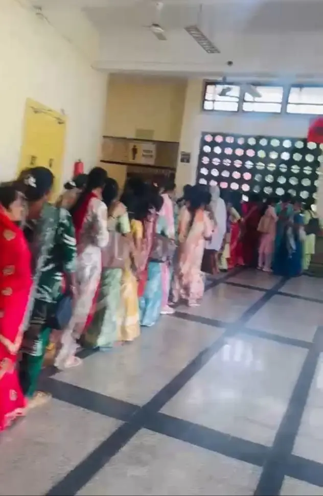 Participants arriving for registration